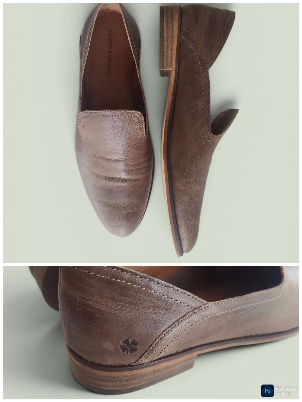 Lucky Brand Cahill Brown Leather Slip-On Loafers